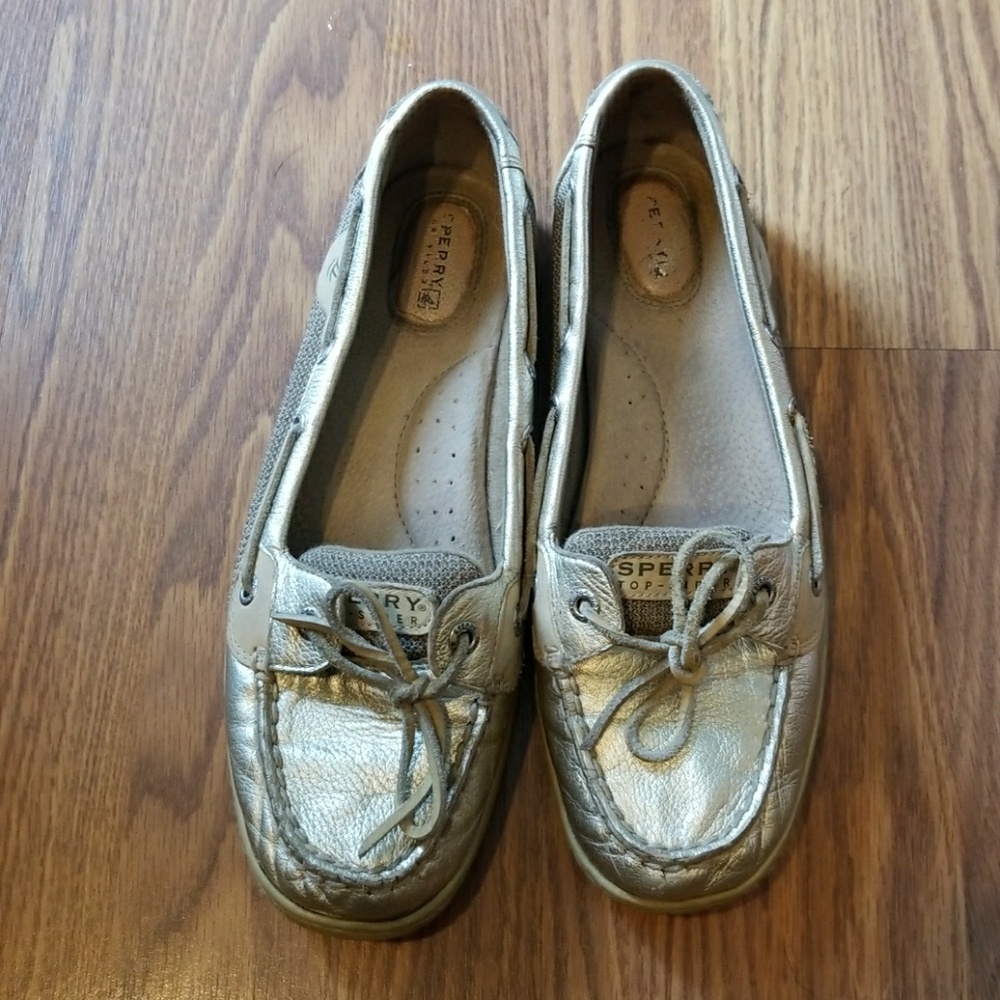 Gold Sperry Top Siders